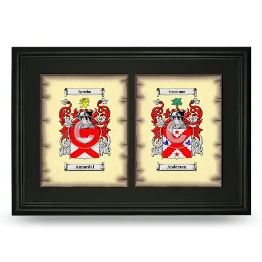 Double Coat of Arms Framed - Black
