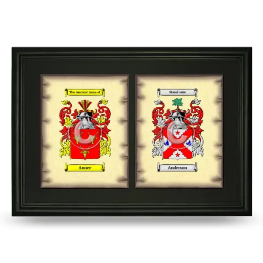 Double Coat of Arms Framed - Black