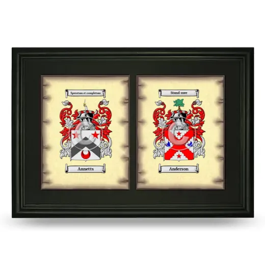 Double Coat of Arms Framed - Black