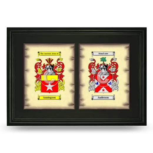 Double Coat of Arms Framed - Black
