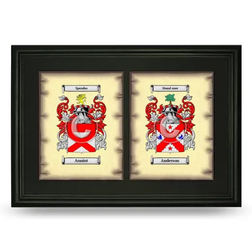 Double Coat of Arms Framed - Black
