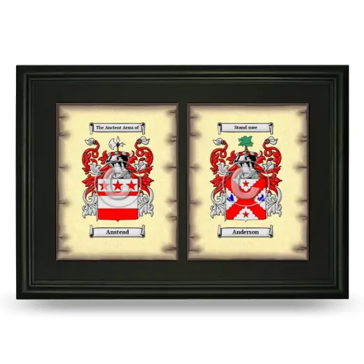Double Coat of Arms Framed - Black