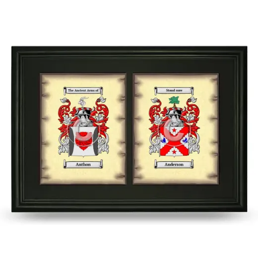 Double Coat of Arms Framed - Black