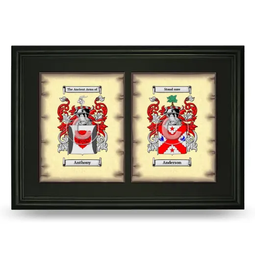 Double Coat of Arms Framed - Black