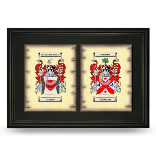 Double Coat of Arms Framed - Black