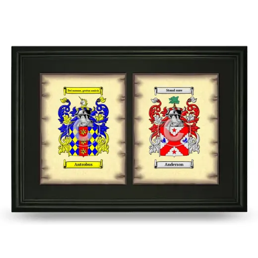 Double Coat of Arms Framed - Black