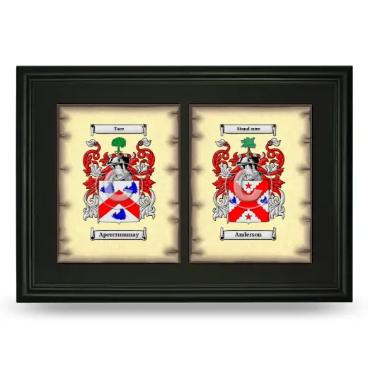 Double Coat of Arms Framed - Black
