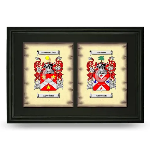Double Coat of Arms Framed - Black