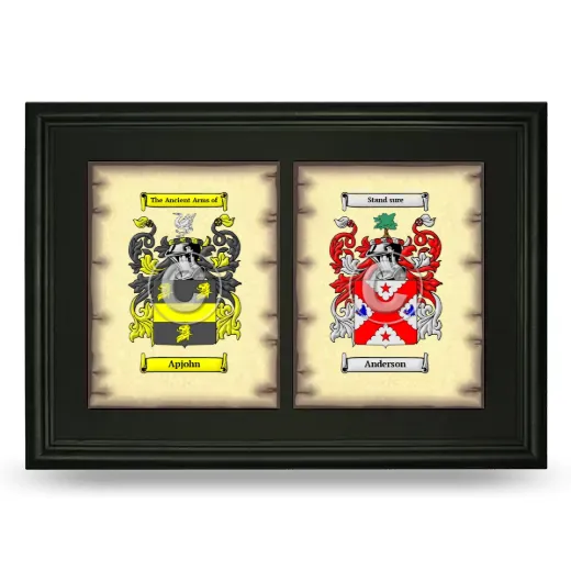 Double Coat of Arms Framed - Black
