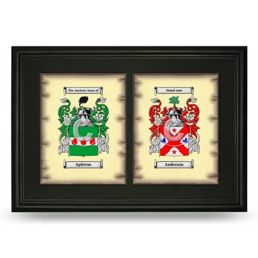 Double Coat of Arms Framed - Black