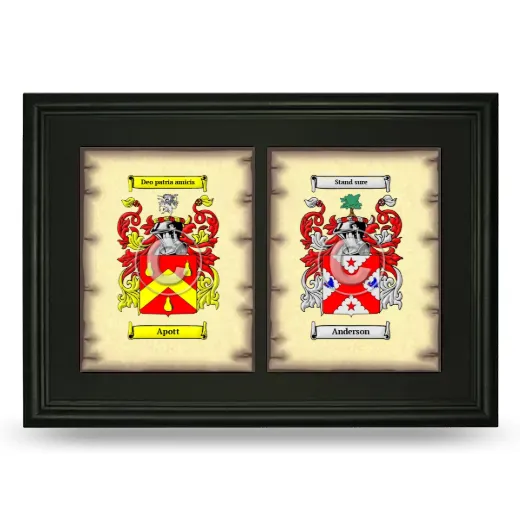 Double Coat of Arms Framed - Black