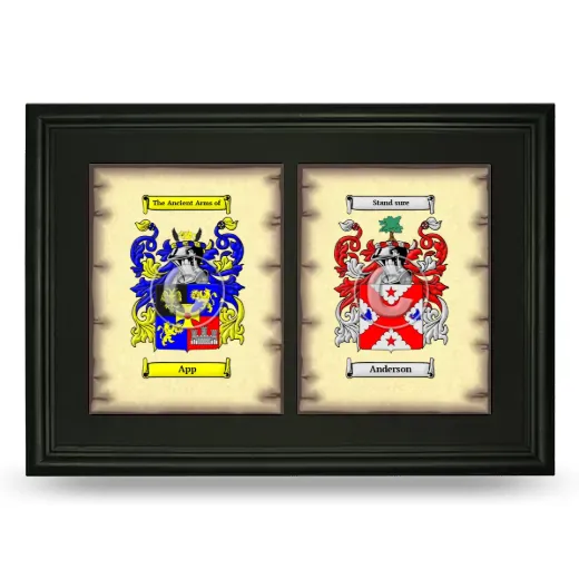 Double Coat of Arms Framed - Black