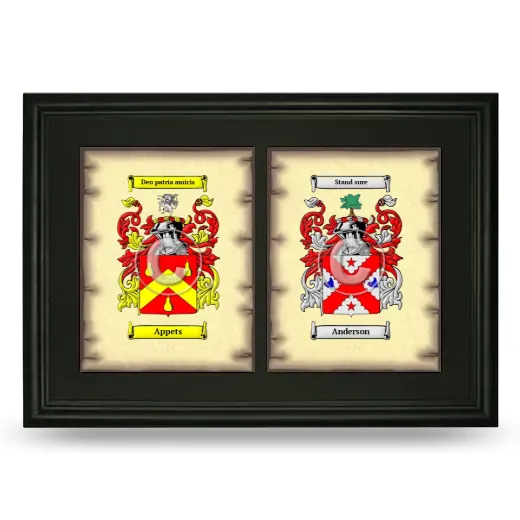 Double Coat of Arms Framed - Black