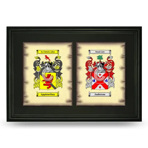 Double Coat of Arms Framed - Black
