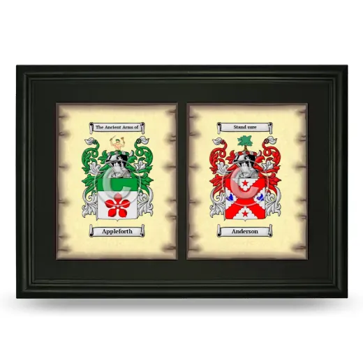 Double Coat of Arms Framed - Black