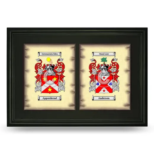 Double Coat of Arms Framed - Black