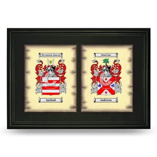 Double Coat of Arms Framed - Black