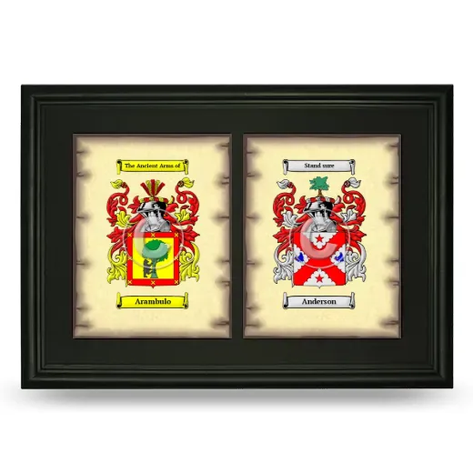 Double Coat of Arms Framed - Black