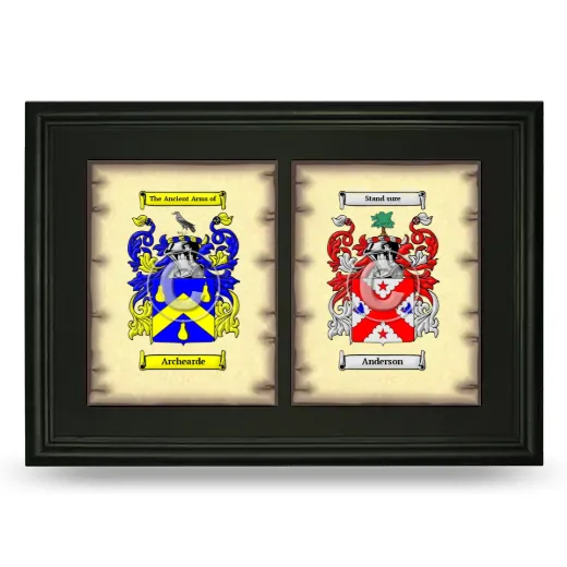 Double Coat of Arms Framed - Black