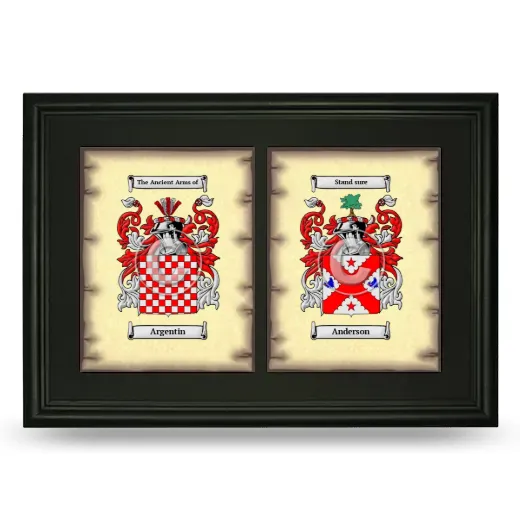 Double Coat of Arms Framed - Black