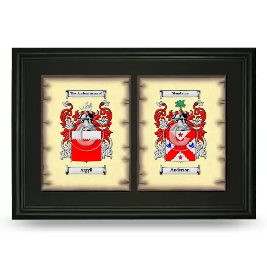 Double Coat of Arms Framed - Black