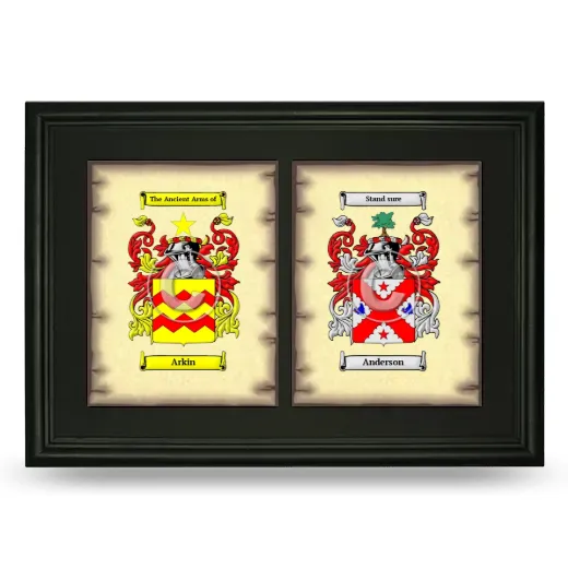 Double Coat of Arms Framed - Black