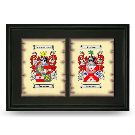 Double Coat of Arms Framed - Black