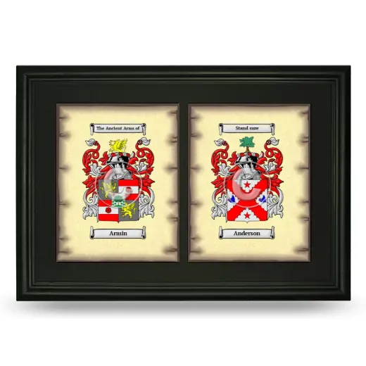 Double Coat of Arms Framed - Black