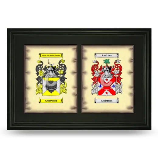 Double Coat of Arms Framed - Black