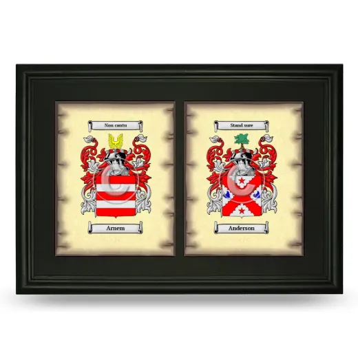 Double Coat of Arms Framed - Black