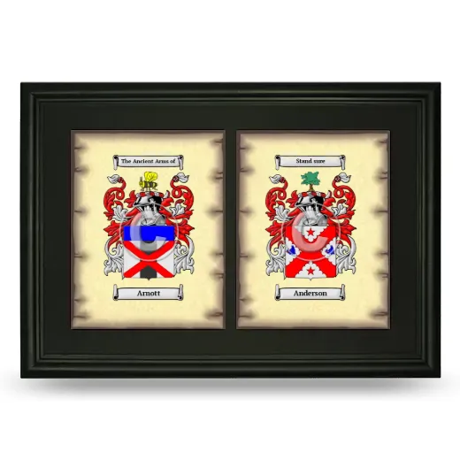 Double Coat of Arms Framed - Black