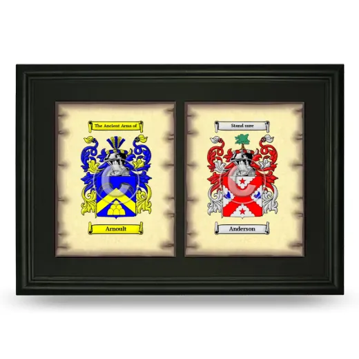 Double Coat of Arms Framed - Black