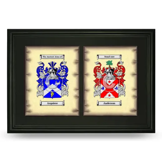 Double Coat of Arms Framed - Black