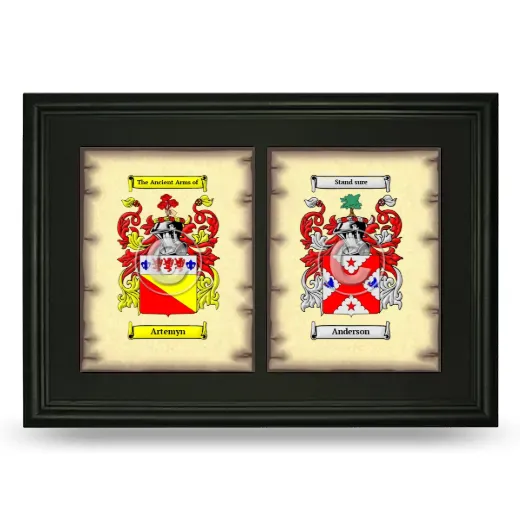 Double Coat of Arms Framed - Black
