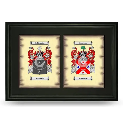 Double Coat of Arms Framed - Black