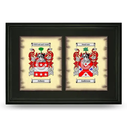 Double Coat of Arms Framed - Black