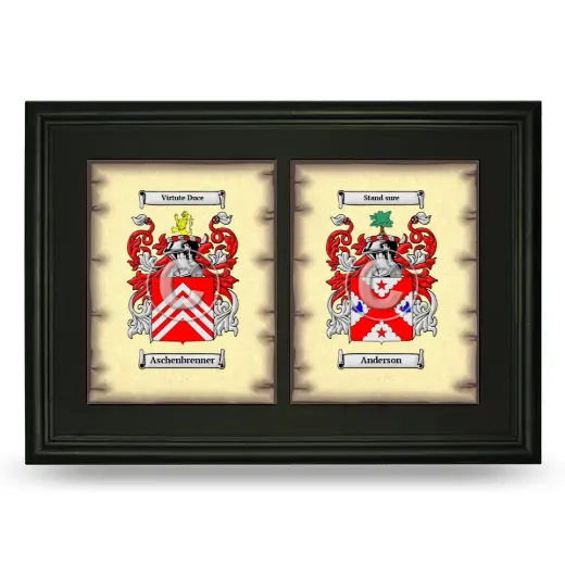 Double Coat of Arms Framed - Black