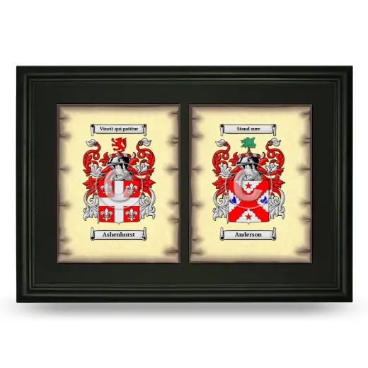 Double Coat of Arms Framed - Black