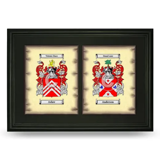 Double Coat of Arms Framed - Black