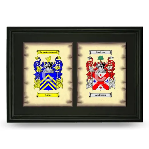 Double Coat of Arms Framed - Black