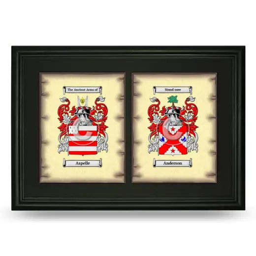 Double Coat of Arms Framed - Black