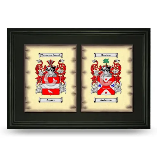 Double Coat of Arms Framed - Black