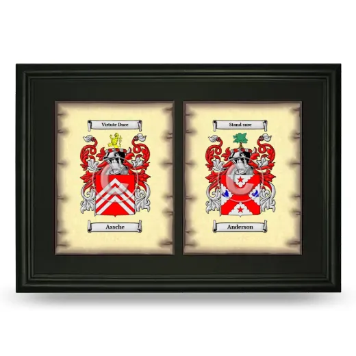 Double Coat of Arms Framed - Black