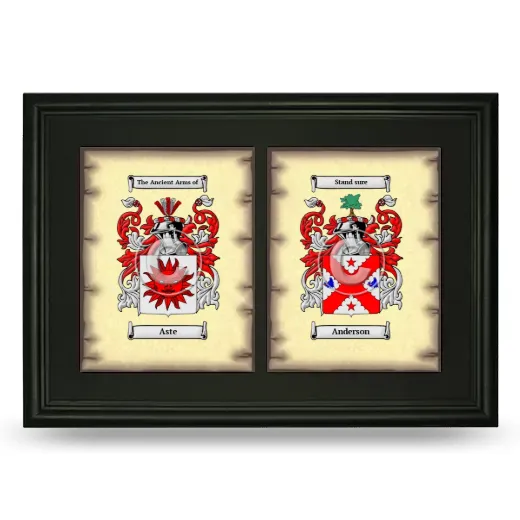 Double Coat of Arms Framed - Black