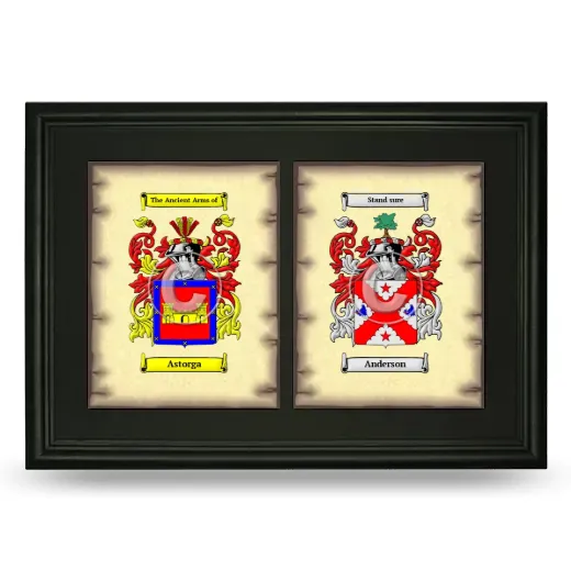 Double Coat of Arms Framed - Black