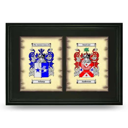 Double Coat of Arms Framed - Black