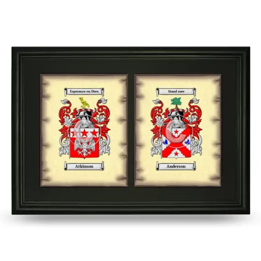 Double Coat of Arms Framed - Black