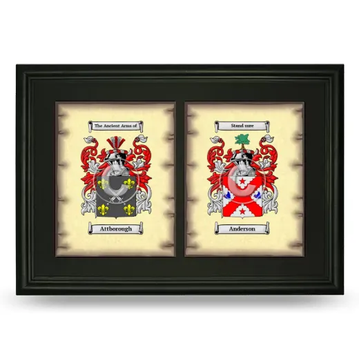 Double Coat of Arms Framed - Black