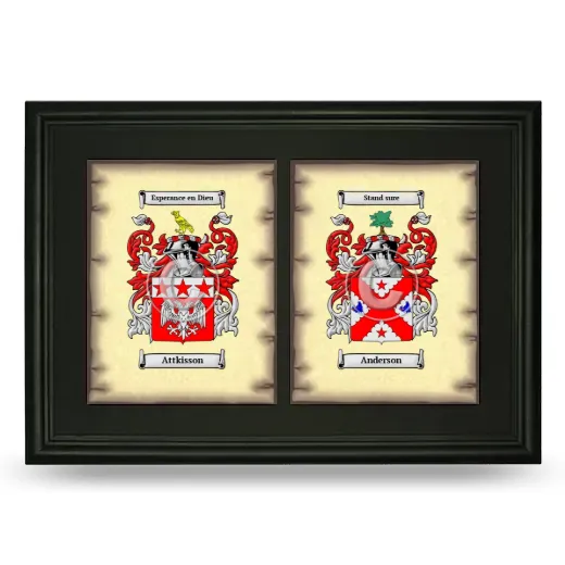 Double Coat of Arms Framed - Black