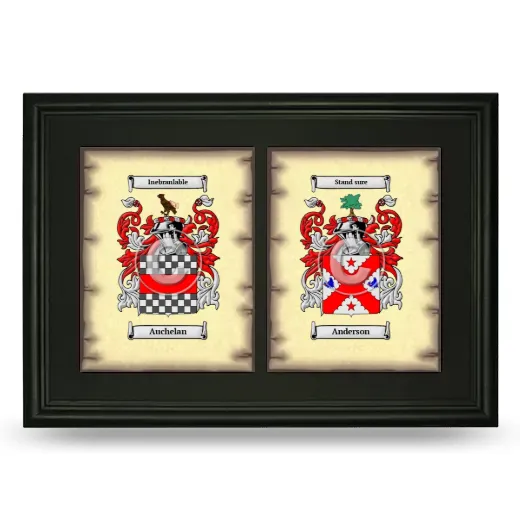 Double Coat of Arms Framed - Black